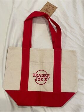 NEW Trader Joe’s mini red Tote Bag